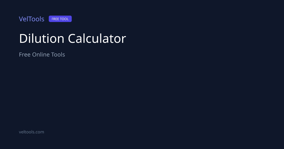 Dilution Calculator - Adjust Gravity & ABV | VelTools