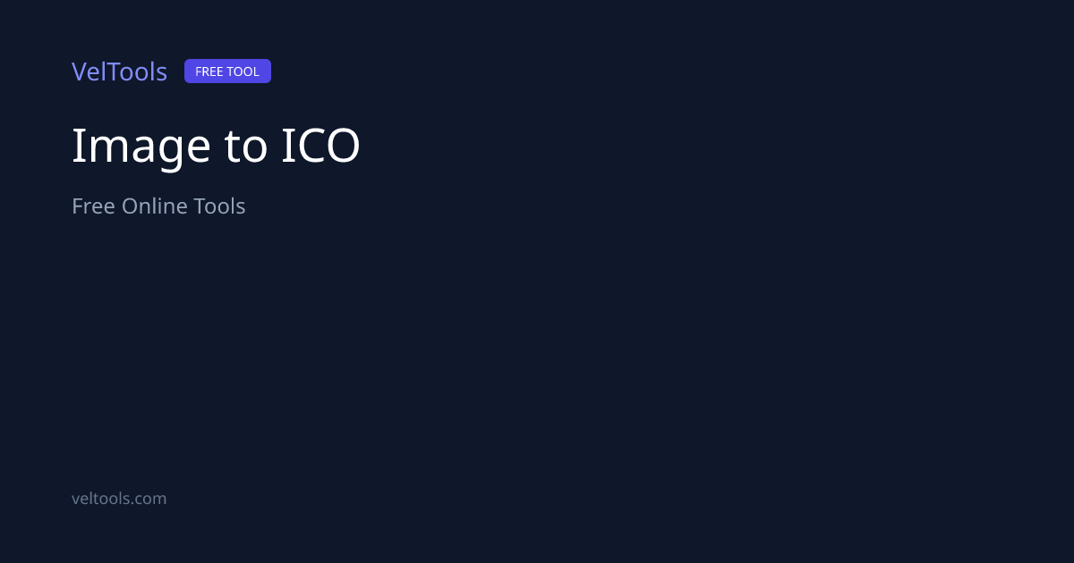 Image to ICO Converter - Create ICO Files Free | VelTools